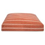 PAWPOURRI Bohemian Striped Square Bed for Small to Medium Sized Dogs and Cats | 100% Cotton | PolyFibre Filling | Washable Cover (S/M)