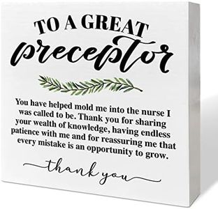 Nurse Preceptor Gifts for Women, Thank You Appreciation Gifts for Nurse Preceptor Nurses Week Birthday Christmas Gifts, Nurse Preceptor Retirement Gifts, Endless Patience, Wooden Box Sign Desk Decor