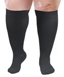 XIMISUN Plus Size Compression Sock for Men and Women Wide Calf, Graduated Compression Stockings for Flight Travel Running Pregnancy Sports Edema Nurse Seniors Fitness Athletic 20-30 mmHg 1 Pair