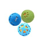 W9 Combo of 3 Squeaky Interactive Ball Toy for Dog/Puppy-Small-Multicolored