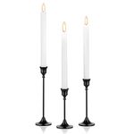 Nuptio 3 Pcs Black Candlestick Holders Taper Candles Holder Candle Stick Holder for Dining Table, Candle Holders for Tapered Candles, Decorative Centerpiece for Wedding Christmas Party Housewarming