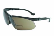 Uvex S3771 Genesis Reading Magnifiers Safety Eyewear +1-1/2, Black Frame, Standard Gray Ultra-Dura Hardcoat Lens