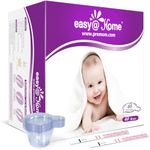 Easy@Home 40 Pack Pregnancy Test Strips with Cups Kit: Early Detection hCG Pregnancy Tests Bulk - Highly Sensitive Accurate & Reliable Results at Home Pregnancy Strips