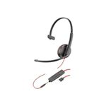Plantronics Blackwire 3200 Mono Corded UC Headset With USB-C & 3.5mm Smart Phone Connectivity