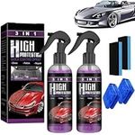 3 in 1 High Protection Quick Car Coating Spray, Car Ceramic Coating Spray, Plastic Parts Refurbish Agent, Quick Coat Car Wax Polish Spray For Cars, Car Ceramic Coating Agent