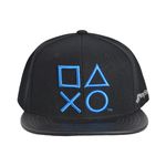 Sony PlayStation Baseball Cap, Shapes Logo Snapback Skater Baseball Hat with Flat Brim, Black, One Size, Black, One Size