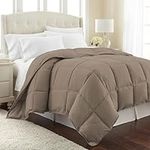 Southshore Fine Linens - Vilno Springs - Down Alternate Medium Weight Comforter - Dark Taupe, FULL/QUEEN