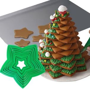 Set di formine per biscotti a forma di stella di Natale, 10 pezzi, formine per biscotti a forma di stella, decorazione natalizia per biscotti e ciambelle, per albero di Natale