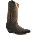 MENS GRINDERS BUFFALO BROWN LEATHER COWBOY WESTERN TALL POINTED BOOTS-UK 8 (EU 42)