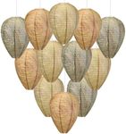 Retisee 12 Pcs Wasp Nest Decoy Wasp Deterrent Fake Wasp Nest Hanging Wasp Repellent for Hornets Outdoor Home Garden