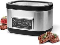 Mono-gatari Stainless Steel Sous Vide 8 Quart, Precision Sous Vide Cooker with LED Touchscreen, Ultra-quiet Fast-Heating Immersion Circulator Precise Cooker with Temperature and Timer Control, Recipes