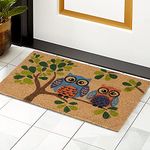 HOKIPO Large 45x75 Natural Coconut Coir Inside Outside Mats for Entrance Main Door Mat, Multicolor (IN-487)