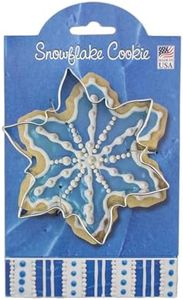 Ann Clark Cookie Cutters Snowflake Cookie Cutter 4.25" with Recipe Card, Made in USA