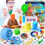 UNGLINGA 50+ Science Lab Experiments Kit for Kids, STEM Activities Educational Scientist Toys Gifts for Boys Girls Chemistry Set, Gemstone Dig, Volcano Eruption