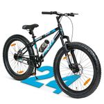 VESCO Drift FX300 Black 24T Semi Fat Bike | Kids Cycle for Boys 9-13 | 16 inch Frame | Mountain Bicycle with Front Suspension & Dual Disc Brake | Ideal for Kids 10-12 Years (Single Speed)