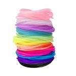 KisSealed MoMaek 120 Pieces Silicone Jelly Bracelets Rainbow Glow Bracelets for Party Favors, Adults,Girls (12 Colors)