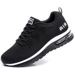 FLARUT Women Trainers Athletic Running Shoes Breathable Sport Walking Sneakers Lightweight Tennis Shoes(Black C,UK8)