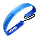 Sweaty Bands Watercolors Performance Headband 1" Blue, Non-Slip