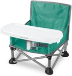 Summer by Bright Starts Pop 'N Sit Portable Booster Chair, Floor Seat, Indoor/Outdoor Use, Compact Fold, Teal, 6 Mos - 3 Yrs