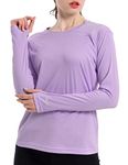 Women's UPF 50+ UV Sun Protection Shirt Outdoor Performance Long Sleeve Rash Guard Shirts for Hiking,Swim,Fishing(Purple,S)