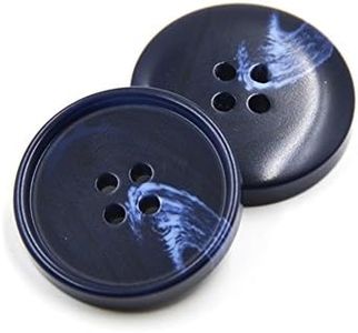 Lot de 10 boutons classiques élégants en résine à 4 trous pour costumes, bleu, 20 mm