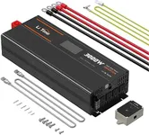 LiTime 3000W Pure Sine Wave Inverter 12V DC to 120V AC Converter with Remote Control for RV, Camping, Off-Grid Solar Power Inverter with 4 AC Outlets,2 USB Outputs, Screen Showing Real-time Status