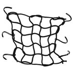 YASHENTERPRISES Universal Universal Fit All-Purpose Super Strong Bungee Net/Seat Jali for All Bikes (Black and White/red) Multicolour