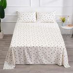 Polka Dots 4 Pieces Sheet Set - Full Size - Soft Durable Microfiber Bedding Sheet Set, Deep Pocket,Stain,Fade & Wrinkle Resistant - Adults, Boys, Girls, Teens, Toddler, Preppy