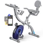 MERACH Folding Exercise Bike for Home - 4 in 1 Magnetic Foldable Fitness Bike with16-Level Resistance, Exclusive APP, 300LB Capacity and Large Comfortable Seat Cushion