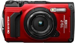 OM System Tough Tg-7 Red Underwater 2000 GB Camera, Waterproof, Freeze Proof, High Resolution Bright, 4K Video 44X Macro Shooting (Successor Olympus Tg-6)