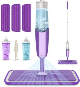 MEXERRIS Microfibre Spray Mop – Floor Cleaning with Refillable Bottle