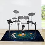 YEMELI Drum Rug,Drum Mat, Non-Slip Soundproof Carpet, Professional Rectangle Electronic Jazz Drum Kit, For Bass Drum Snare And Other Musical Instrument Mat-M-200 x 160 cm