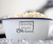 Personalised Movie Night Bowl - Engraved Enamel Snack Bowl