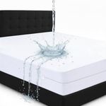 Waterproof Bed Bug Mattress Protector Double 137x190 cm | Anti Allergy Mattress Encasement with Secure Zip Closure | 30 cm Deep Zipped Mattress Protector, Hypoallergenic & Noiseless 6-Sided Protection
