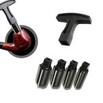 Professional 4 Heads Tobacco Pipe Reamer Kit with Gift Box T-handle Smoking Pipe Scraper Carbon Remover Tool Set