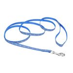 Coastal - Lazer Brite - Reflective Open-Design Dog Leash, Blue Lagoon Wave, 3/8" x 06'