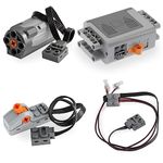 TEESE 4pcs Technic-Motor Set with Motor-Swith-Light-Cable, Battery-Box, Compatible with Technic-Parts