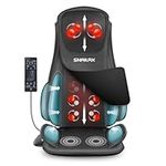 Snailax Shiatsu Neck and Back Massager with Heat Compression, Electric Massage Chair Pad for Neck Back, Massage Chair Full Body for Home Office Use, Gifts for Men, Women