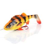 Savage Gear 4D Line Thru Perch Fishing Bait, 3 1/2 oz, Firetiger, Photo Realistic Finish, Strike Triggering Scent, Freshwater Fishing Lure with Hook