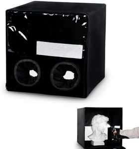 WISEPRO Portable Airbrush Paint Spray Booth, 15.7 x 15.7 x 15.7 Inch Spray Paint Booth with Visible Window, Spray Booth for Models Painting Crafts DIY Projects