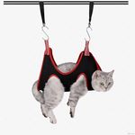 ATO-DJCX Dog Grooming Hammock Harness,Breathable Pet Cat Hammock Restraint Bag,Dog Grooming Sling Helper for Trimming Nail and Ear/Eye Care(S Size,8.5")