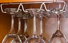 3 Rail Wine Glass Rack : DecoBros Under Cabinet Wine Glass Stemware Rack Holder, Chrome