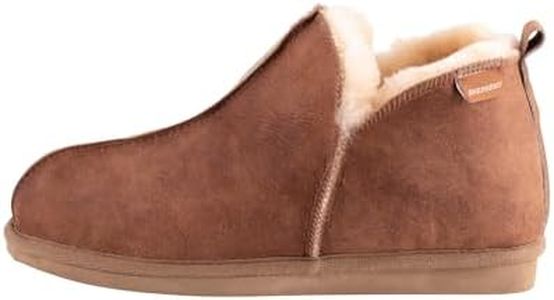 Shepherd of Sweden - Pantoufles Peau de Mouton Anton - Homme - 100% Laine - À Enfiler - Mules - Semelle Caoutchouc - Fluffy - Taille 48