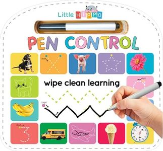 Write & Wipe Pen Control - Children's Novelty Learning Board Book - Wipe Clean - Educational (Wipe Clean First Skills Learning Series: Includes Dry-Erase Marker)