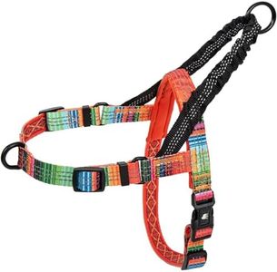Leash Boss No Pull Dog Harness - Easy Walk for Small, Medium, and Large Pets - Reflective Pet Harness No Pull with Rear and Front Clip Attachment - Large Blanket Pattern Dog Harness with Handle