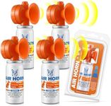 HappyAlley Air Horn, 1.4 oz 120 dB Loud Pet Trainer to Stop Dog Attacking Barking Fighting Jumping, Coyotes Air Horn for Safety, Protect Yourself & Pet While Walking, Orange(4 Pack)