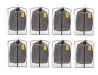 Srajanaa Transparent Men's Blazer Coat Suit Bag Cover Fold-over Breathable Garment Storage Bag (8 Piece)