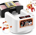 Proshine Card Dealer Machine + Card Shuffler with 2 Decks of Playing Cards Automatic Card Dealer Machine Card Dealer Rotating 360° for Texas Holdem