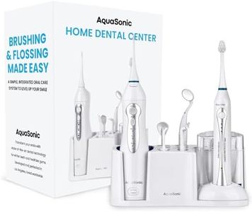 Home Dental Center - Ultra Sonic Electric Toothbrush & Smart Water Flosser - Complete Family Oral Care System - Rechargeable - 10 Attachments and Tips Included - Various Modes & Timers