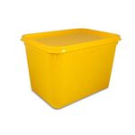 Take Away Supplies LTD 4 Litre Yellow Rectangular Ice Cream container/Food Storage container (10)